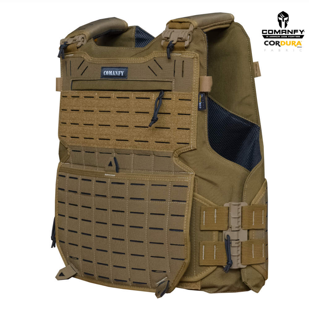 CAPA DE COLETE COMANFY® GLADIADOR IIIA LASER CUT - COYOTE