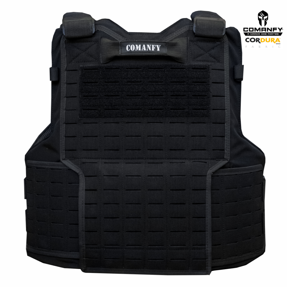 CAPA DE COLETE COMANFY® GLADIADOR LASER CUT - PRETO CAPA DE COLETE COMANFY® GLADIADOR LASER CUT - PRETO