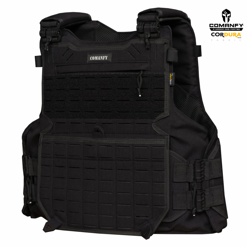 CAPA DE COLETE COMANFY® GLADIADOR LASER CUT - PRETO CAPA DE COLETE COMANFY® GLADIADOR LASER CUT - PRETO