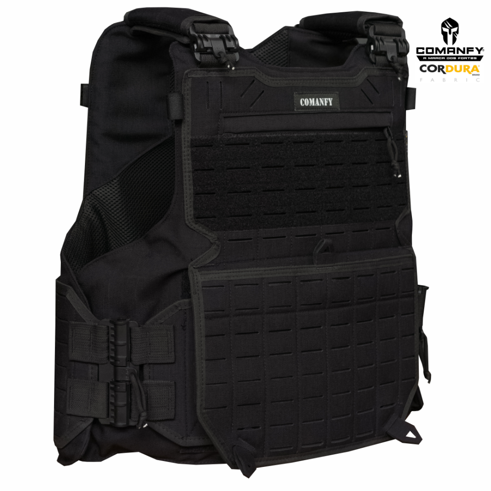 CAPA DE COLETE COMANFY® GLADIADOR LASER CUT - PRETO CAPA DE COLETE COMANFY® GLADIADOR LASER CUT - PRETO