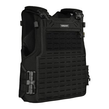 CAPA DE COLETE COMANFY® SPARTA LASER CUT - PRETO 