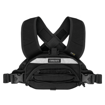BOLSA DE PEITO COMANFY® SAQUE RÁPIDO COM REFLETIVO - PRETO