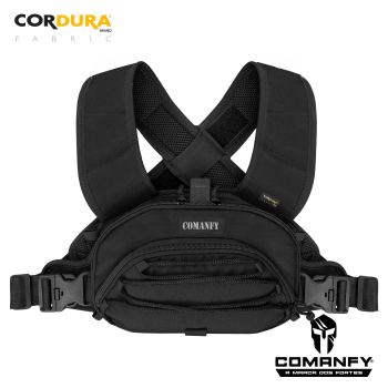 BOLSA DE PEITO NEGRA SAQUE RÁPIDO EM CORDURA - PRETO BOLSA DE PEITO NEGRA SAQUE RÁPIDO EM CORDURA - PRETO